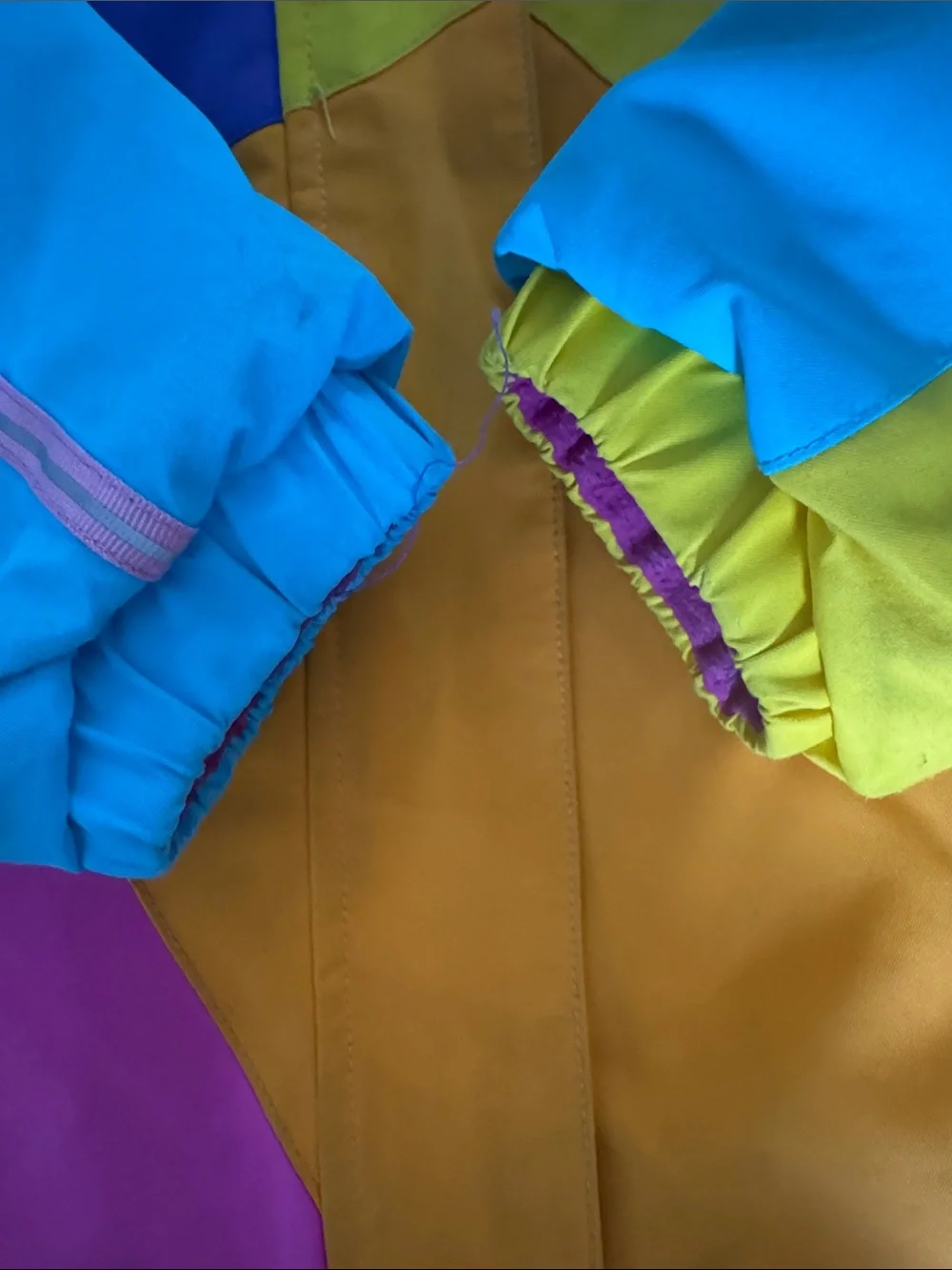 Obermeyer Kids Ski Jacket in Turquoise, Yellow & Pink